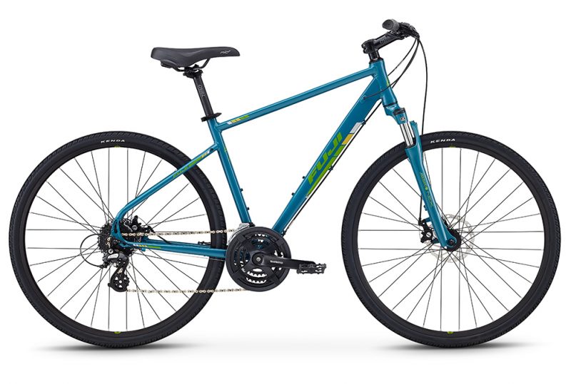 Hybrid Bike Fuji Traverse 1.5 2019 Blue Green 17" | Bikes Instore